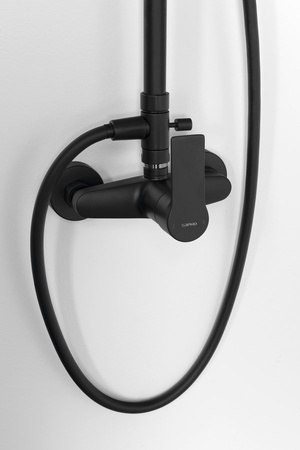 PAX zestaw prysznicowy z baterią dźwigniową, czarny mat