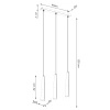 Lampa wisząca PRYSM 3L czarna