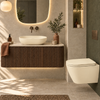 Zestaw RESORT FEELING umywalka nablatowa, Korek klik klak, Miska i Deska WC beż mat (505)