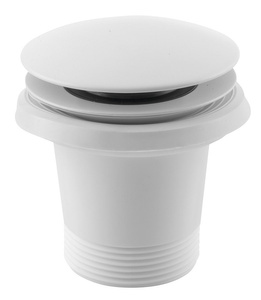 Odpływ wannowy 6/4", klik-klak, biały mat