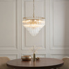 Toulouse 12 Pendant Light Clear Ribbed Glass