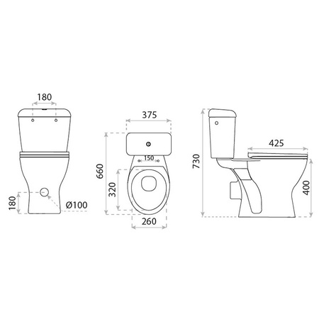 Kompakt WC z Deską Zeta RIM