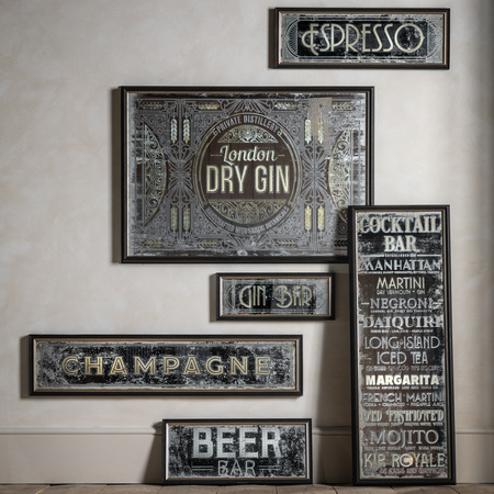 Beer Bar Mirror 260x590mm
