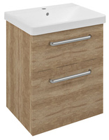 THEIA Szafka umywalkowa 56,4x70x44,2cm, 2 szuflady, dąb Alabama