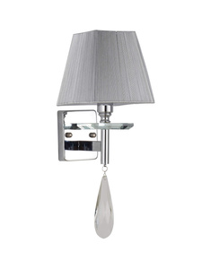 LAMPA ŚCIENNA KINKIET KLASYCZNY KRYSZTAŁOWY CHROMOWANY VALENTINA W1