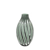 Morella Swirl Hand Carved Glass Vase Sage 440mm