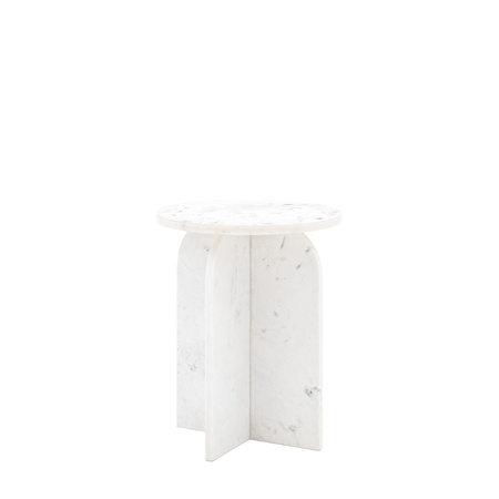 Amalfi Side Table White 400x400x500mm