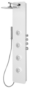 SPIRIT ROUND panel prysznicowy z baterią termostatyczną 250x1550mm, biały