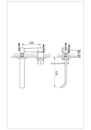 NEXEN-S Chrom 5-otworowa bateria wannowa