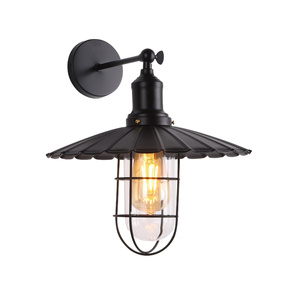 LAMPA ŚCIENNA KINKIET LOFTOWY CZARNY LATARO