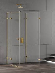Kabina prysznicowa EVENTA GOLD SHINE 1D kwadratowa przyścienna L 100x100x200 szkło czyste 8mm Active Shield 2.0