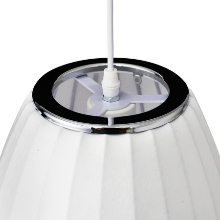 Lampa wisząca SILK BARREL biała 60 cm - nowoczesna i minimalistyczna