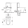 PACO RIMLESS kompakt WC, odpływ pionowy/poziomy, biały