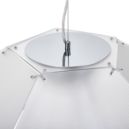 Lampa wisząca DOME nowoczesna, geometryczna z chromowanymi detalami 80 cm
