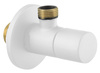 Zawór kątowy, 3/8" x 1/2", biały mat