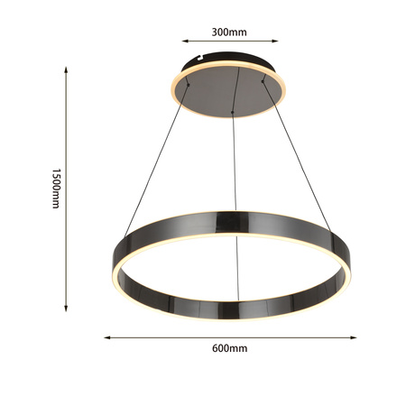 6072-205 Lampa wisząca MARLING czarny chrom