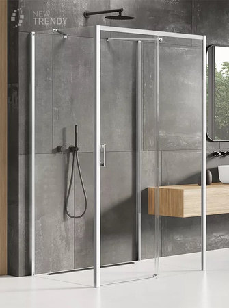 KABINA PRIME PROSTOKĄTNA PRZYŚCIENNA L 130x80x200 CZYSTE 6mm ACTIVE SHIELD
