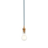 Eltham 1 Pendant Brushed Aged Brass Blue Flex
