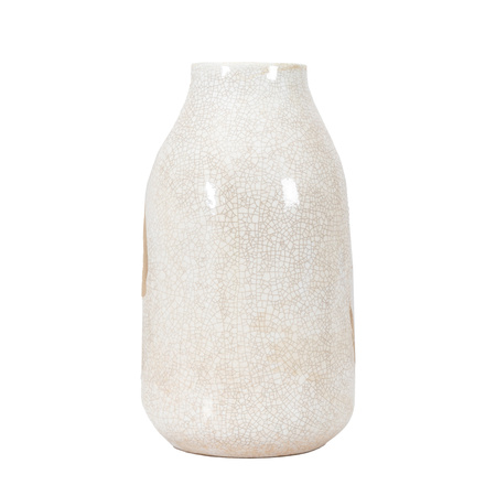 Wazon Goya Large Reactive White Brown 190 x 190 x 330 mm