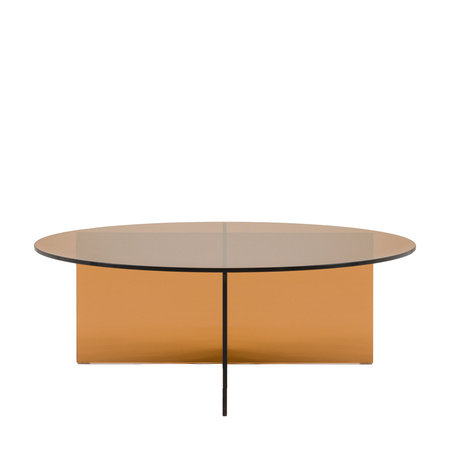 Parioli Glass Coffee Table Bronze 900x900x325mm