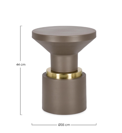 BIZZOTTO Stolik kawowy MUDIT 35 cm – brązowy, metalowy, nowoczesny design
