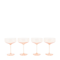 Coupe Glass Amber (4pk) 113x113x150mm
