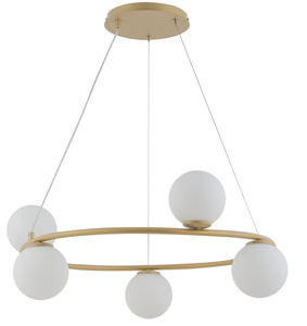 GAMA KOŁO 5 złoty beż lampa wisząca