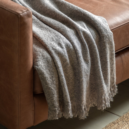 Melange Acrylic Throw Light Grey1300x1500mm