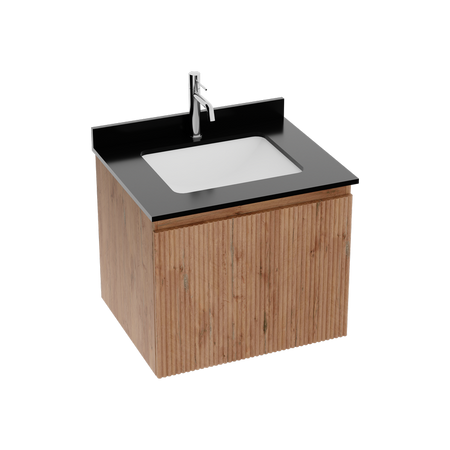 Szafka wisząca z blatem i umywalką Irvine Wood 600