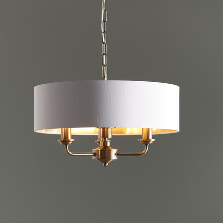 Highclere 3 Pendant Light Antique Brass 350-1420mm