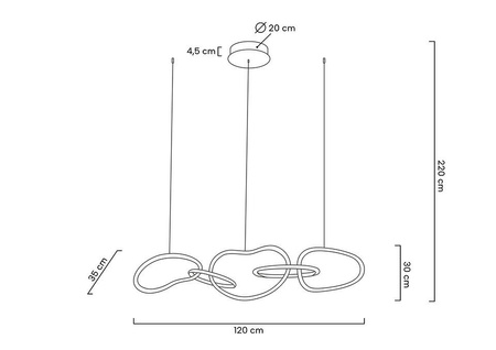 MOOSEE lampa wisząca JAZZ 5 złota