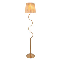 Wriggle 1 Floor Lamp Brushed Aged Brass