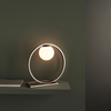 Lampa stołowa Enzo – szczotkowane srebro, 32,3 × 11 × 32,2 cm
