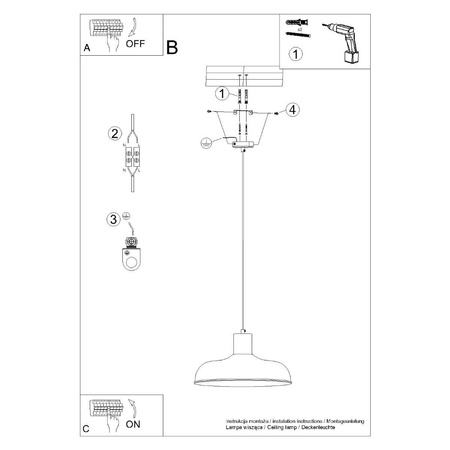 Lampa wisząca INDY biała