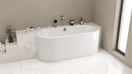 VIVA C MONOLITH owalna półwpuszczana wanna 170x75x60cm, biały