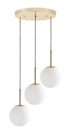 NOWOCZESNA POTRÓJNA LAMPA ZŁOTA FREDICA W3