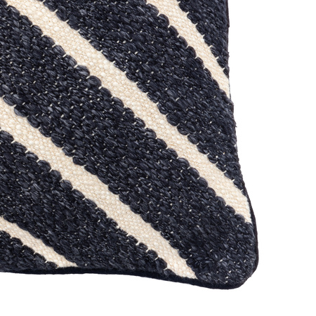 Hemsby Stripe Woven Cushion Ink 450x450mm