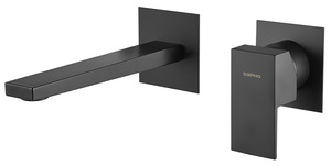 SPECTRE bateria umywalkowa podtynkowa, dwuelementowa, czarny mat