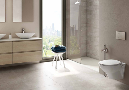 MORNING Umywalka nablatowa owalna 54x38 cm biały połysk