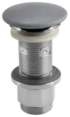 Korek umywalkowy 5/4'', klik-klak, betonowy grzybek, 10-80mm, szary mat