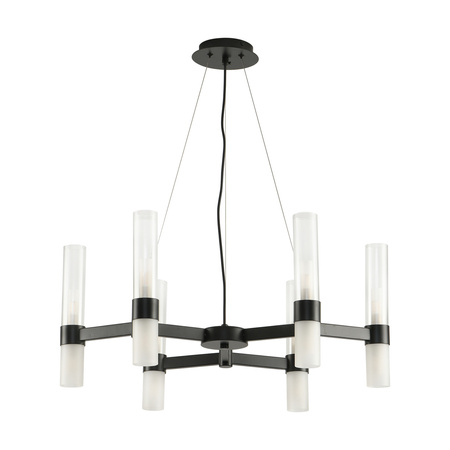 Lampa wisząca CANDELA-6, 70 cm - 6-ramienna oprawa sufitowa czarna