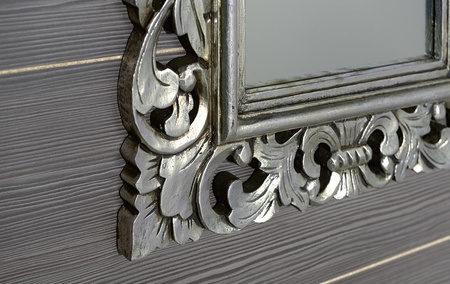 SAMBLUNG Lustro w ramie, 60x80cm, srebro