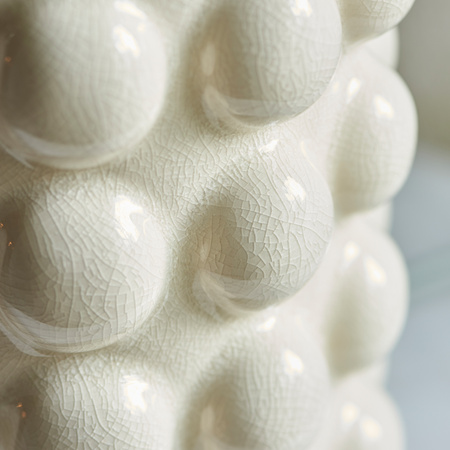 Bobble Table Lamp Base White Crackle Glaze