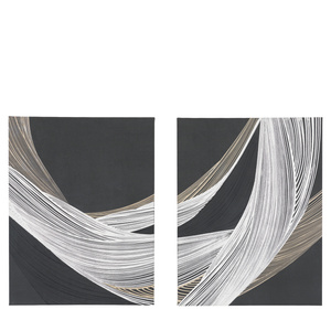 Obraz w ramie „Curve Appeal” – czarny, 50 × 3 × 65 cm, zestaw 2 szt.