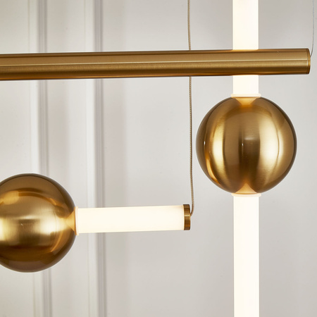 Lampa wisząca O-LINE S-4 - LED, 79 cm, mosiądz