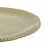 Organic Beaded Side Plate Olive (4pk) D220mm