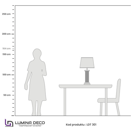 LAMPA NOCNA GLAMOUR BIAŁO-MOSIĘŻNA LA BOTTE