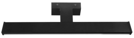 CHICAGO LED oświetlenie 400x120mm, 8W, 230V, IP44, plastik, czarny mat