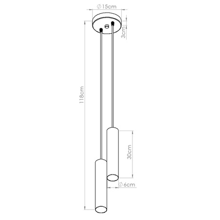 Lampa wisząca LAGOS 2P biała