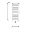 METRO-E grzejnik elektryczny 500x1340 mm, 500 W, czarny mat
